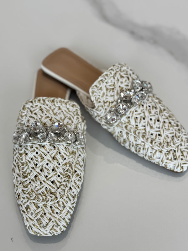 Sabot flat con cristalli FEDERICA BI