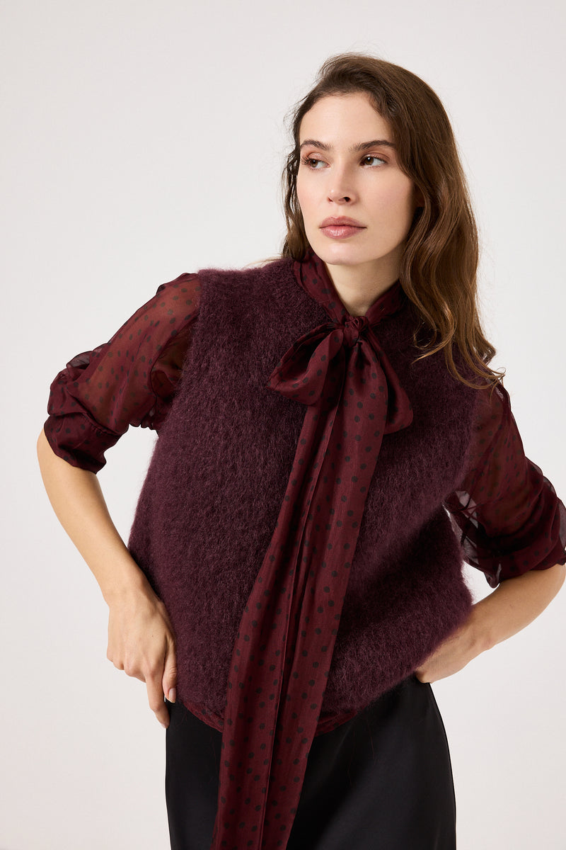 Gilet kid mohair ( vari colori ) FEDERICA BI