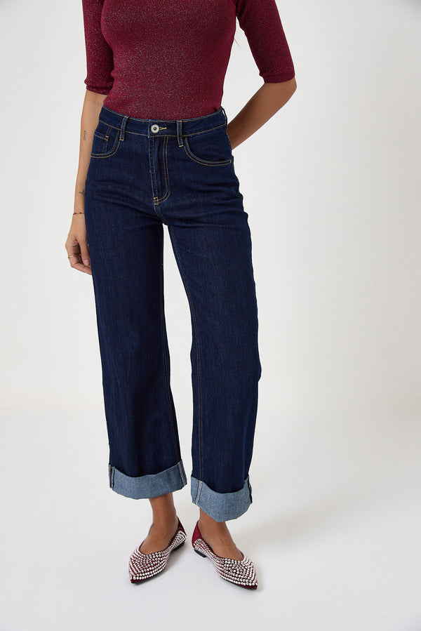 Denim blu risvolto FEDERICA BI