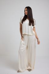 Pantalone morbido in seta FEDERICA BI (piu’ colori)
