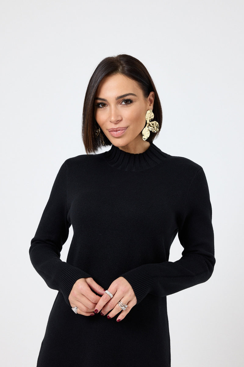 Abito nero in maglia FEDERICA BI