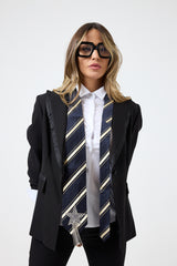 Cravatta in seta riga FEDERICA BI