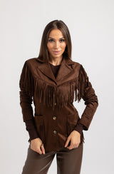 Giacca suede frange FEDERICA BI