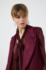 Tailleur in ecosuede bordeaux FEDERICA BI