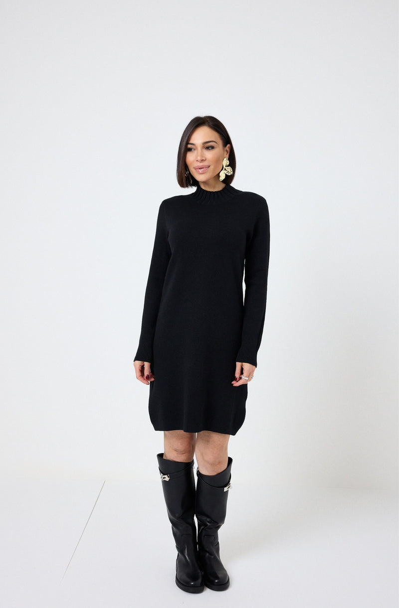 Abito nero in maglia FEDERICA BI