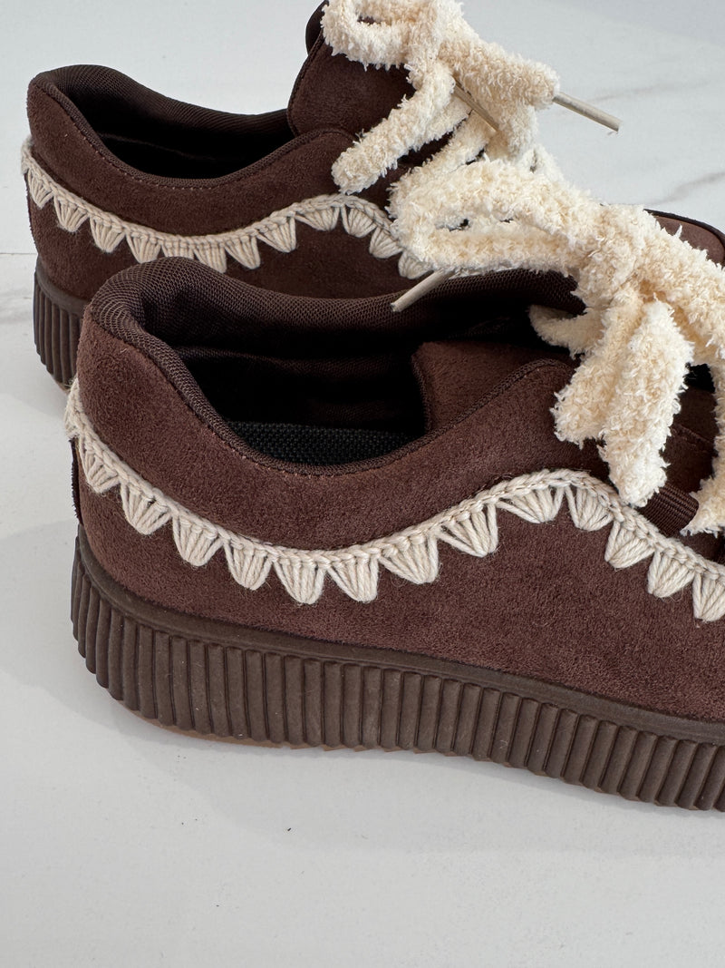 Sneaker suede marrone FEDERICA BI