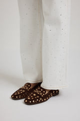 Mocassino suede borchiette FEDERICA BI (vari colori)