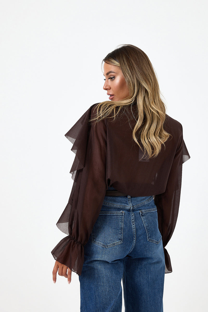 Camicia moro volant FEDERICA BI