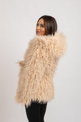 Ecopelliccia beige FEDERICA BI