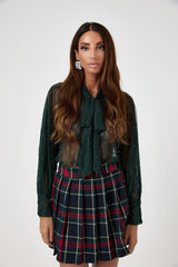Camicia in pizzo verde scuro FEDERICA BI