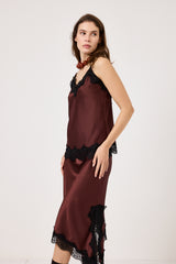 Top in viscosa e pizzo glace FEDERICA BI