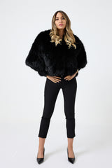 Ecopelliccia nera FEDERICA BI