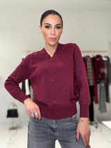 Maglia cut out lurex FEDERICA BI ( più colori )