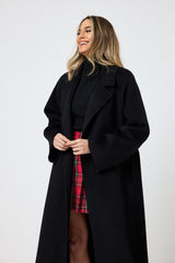 Cappotto nero cachemire e lana FEDERICA BI