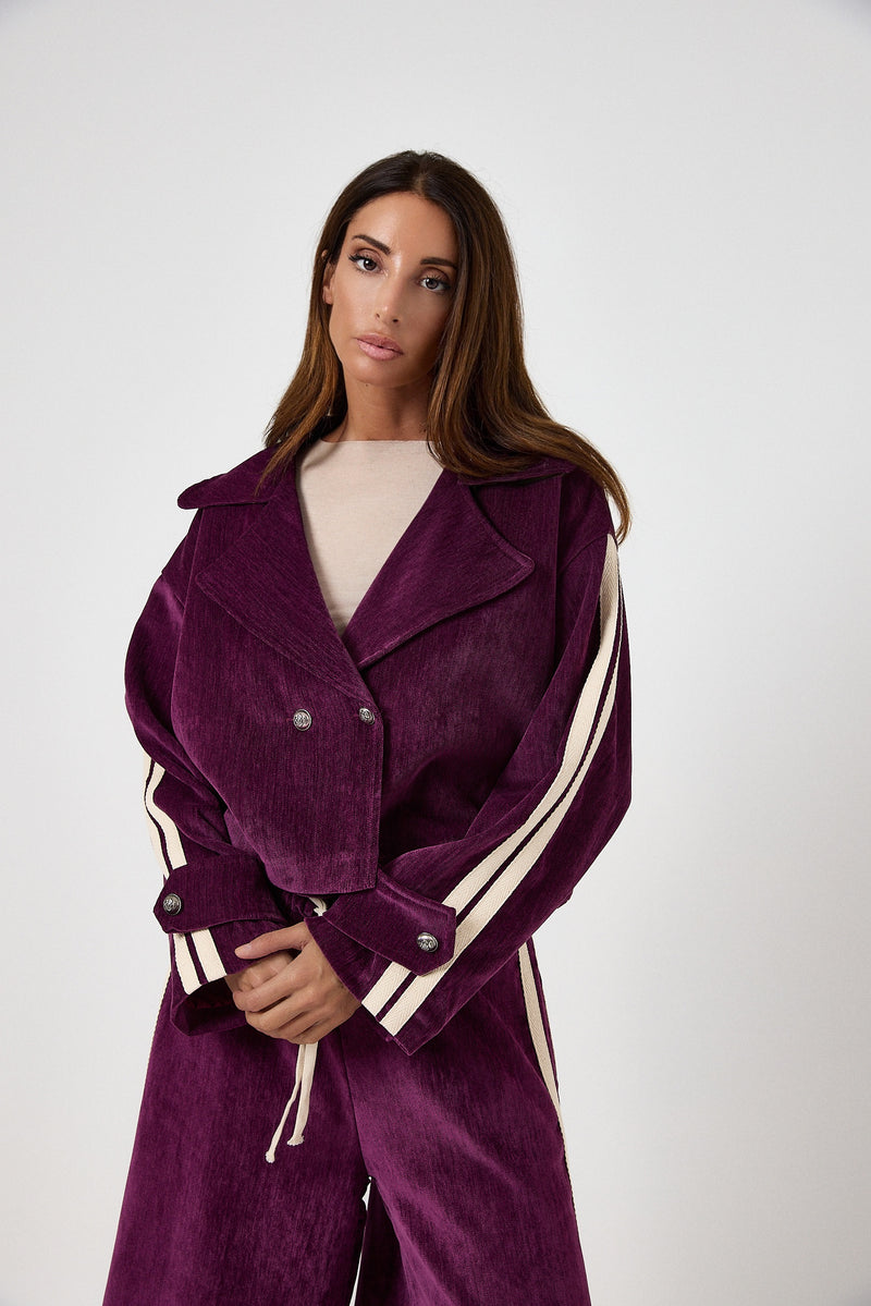 Giacca in velluto bordeaux FEDERICA BI