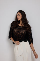 Maglia crochet traforata FEDERICA BI (più colori)