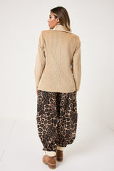 Blazer in velluto beige FEDERICA BI