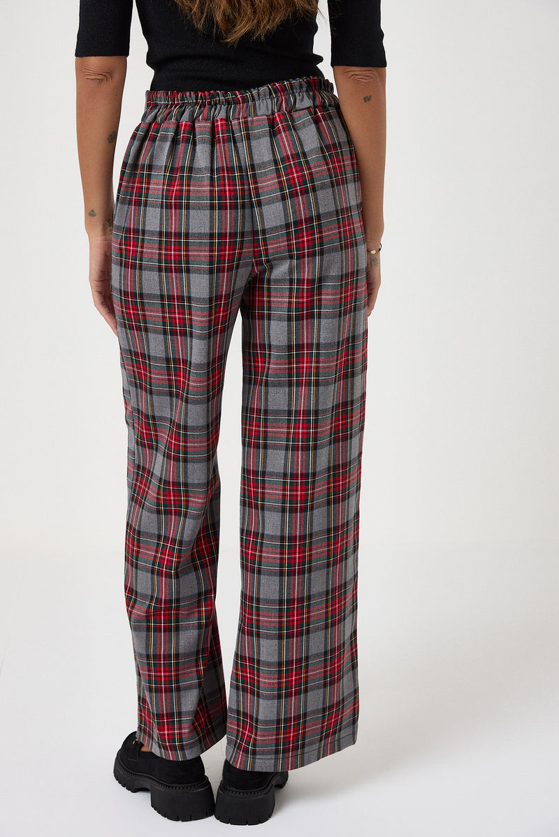 Pantalone tartan grigio FEDERICA BI