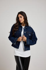 Giacca in blu denim FEDERICA BI