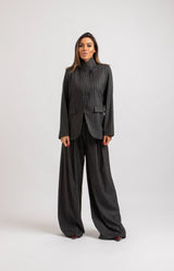 Tailleur gessato grigio FEDERICA BI