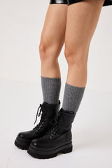 Anfibio nero lacci FEDERICA BI