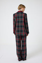 Blazer tartan nero FEDERICA BI