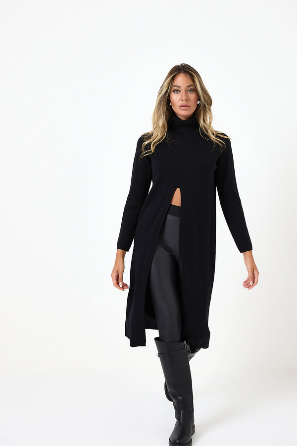 Maglia lunga nera FEDERICA BI