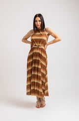 Abito lurex LAVINIA bronzo BY FEDERICA BI
