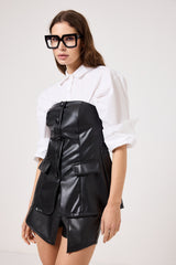 Bustier a fascia in ecopelle FEDERICA BI