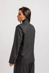 Tailleur gessato grigio FEDERICA BI