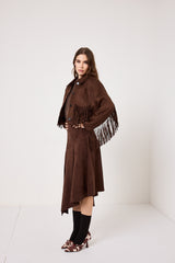 Giacca in ecosuede marrone FEDERICA BI