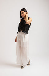 Top nero crochet FEDERICA BI