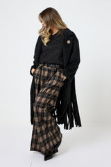 Cappotto lungo con frange FEDERICA BI ( due colori )