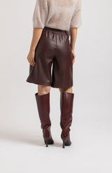 Bermuda in ecopelle bordeaux FEDERICA BI