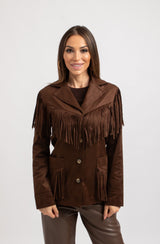 Giacca suede frange FEDERICA BI