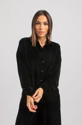 Completo in velluto nero FEDERICA BI