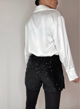 Pantalone in velluto e paillettes FEDERICA BI