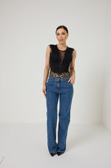 Body nero in pizzo nero FEDERICA BI