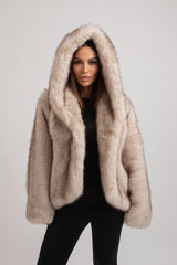 Ecopelliccia beige FEDERICA BI