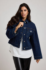 Giacca in blu denim FEDERICA BI