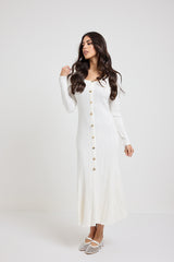 Abito bianco in viscosa FEDERICA BI