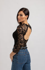 Body nero in pizzo FEDERICA BI