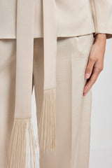 Tailleur in raso beige FEDERICA BI