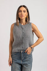 Gilet in kid mohair FEDERICA BI (5 colori)