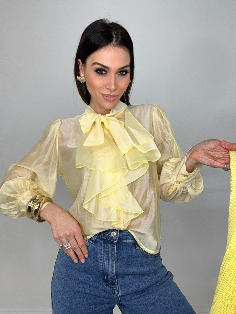 Camicia rouge giallo pastello FEDERICA BI