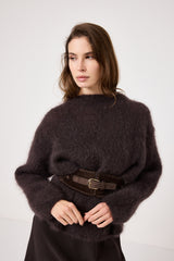 Maglione kid mohair moro FEDERICA BI