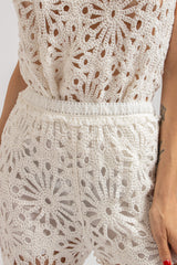 Pantalone bianco crochet FEDERICA BI