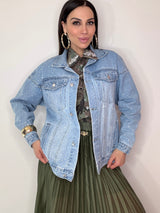 Giacca in denim e cristalli FEDERICA BI