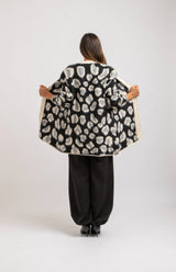 Cardigan animalier avorio FEDERICA BI