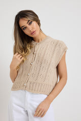 Gilet sabbia traforato FEDERICA BI